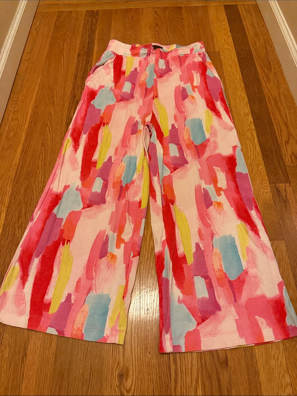 New York & Company Multicolor Brushstroke Lounge Pants